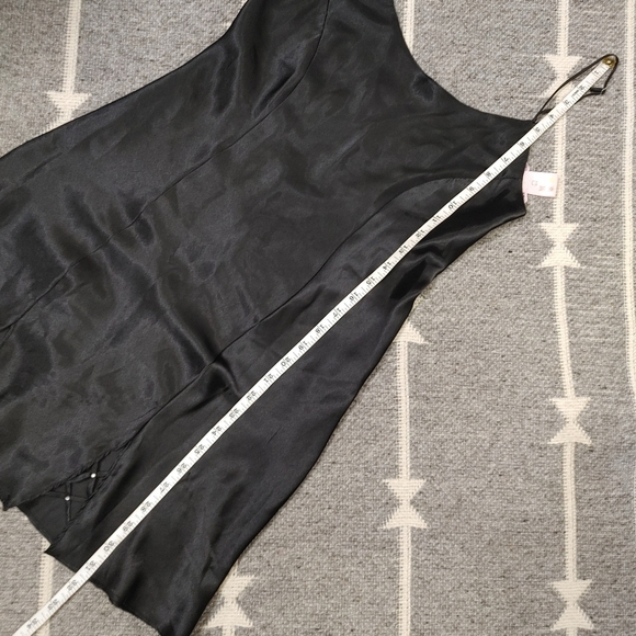 BLACK satin rhinestone chemise size S - Picture 16 of 16